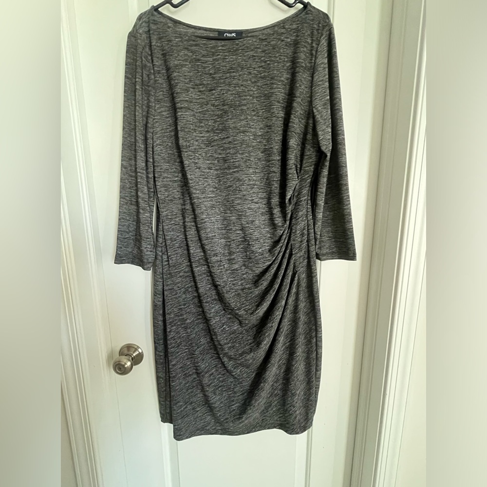 Chaps - Black dress with side bunching (lots of stretch)